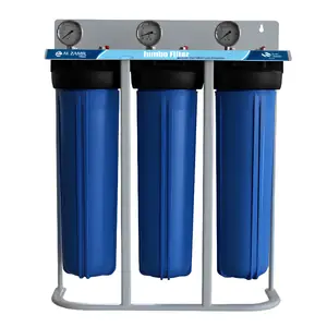 فلتر ماء 3 مراحل جامبو أزرق تايواني AQUA TOWER فلتر مياه منزلي جامبو عالي الجودة فلتر تنقية مياه 3 مراحل تايواني