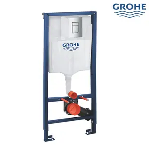 سيفون مخفي جروهي مع ضغطة مربعة نظام سيفون مخفي GROHE للحمامات ضغطة سيفون مربعة جروهي